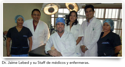 Jaime Lebed y su staff de profesionales